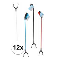 12x afvalgrijpers in verschillende kleuren 83 cm 12x afvalgrijpers in verschillende kleuren 83 cm