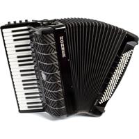 Hohner Mattia IV 120 BK stage accordeon met pianoklavier