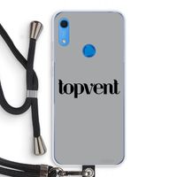 Topvent Grijs Zwart: Huawei Y6s Transparant Hoesje met koord