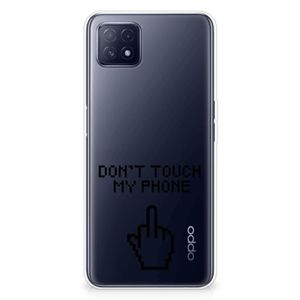 OPPO A53 5G | OPPO A73 5G Silicone-hoesje Finger Don't Touch My Phone