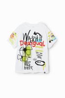 T-shirt teksten graffiti - WHITE - 13/14