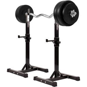 Gorilla Sports Haltersteunen met 35 kg halterset - Squat Rek - Halter met Gewichten - Verstelbaar