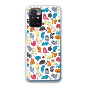 Kleurrijke katten: Xiaomi Redmi 10 Transparant Hoesje