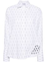 The Attico chemise Eliza à logo imprimé - Blanc