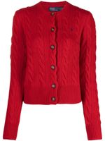 Polo Ralph Lauren cardigan en maille torsadée - Rouge