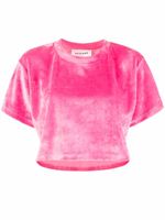 STYLAND t-shirt crop à effet de velours - Rose - thumbnail