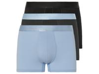 LIVERGY 3 heren boxers (S, Zwart/blauw/lichtblauw)