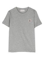 Moncler Enfant t-shirt à patch logo - Gris