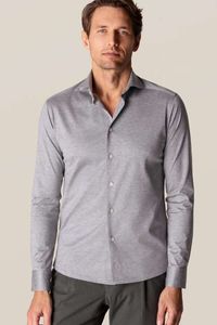 ETON Contemporary Fit Jersey shirt zilver, Effen