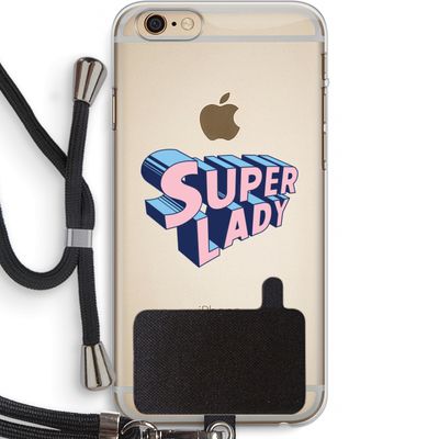 Superlady: iPhone 6 PLUS / 6S PLUS Transparant Hoesje met koord