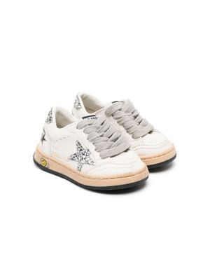 Golden Goose Kids baskets Ball Star en cuir - Tons neutres