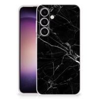 Samsung Galaxy S24 | TPU | Siliconen hoesje | Marmer Zwart - Origineel Cadeau Vader