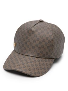 Balmain casquette à imprimé monogrammé - Marron