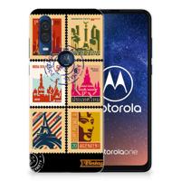 Motorola One Vision | Silliconen Back Cover | Postzegels