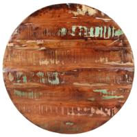 Tafelblad rond 80x2,5 cm massief gerecycled hout