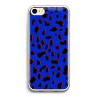 Blue Leopard: iPhone 7 Transparant Hoesje