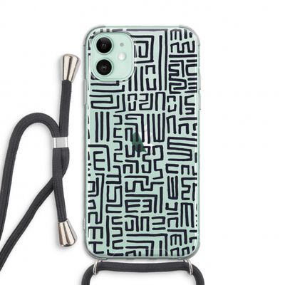 Moroccan Print: iPhone 11 Transparant Hoesje met koord