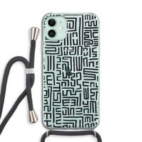 Moroccan Print: iPhone 11 Transparant Hoesje met koord