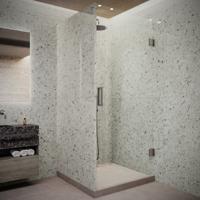 Douchedeur SaniClear Modern | 90x200 cm | Helder glas | Gunmetal beslag