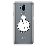 Middle finger white: LG G7 Thinq Transparant Hoesje