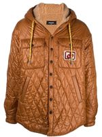 DSQUARED2 veste matelassée à patch logo - Marron