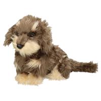 Pluche teckel knuffel - langharig - hond - 45 cm - knuffels