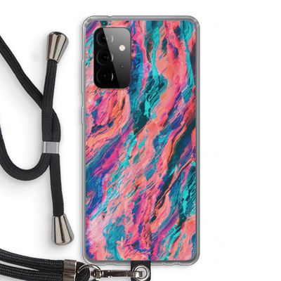 Electric Times: Samsung Galaxy A72 5G Transparant Hoesje met koord