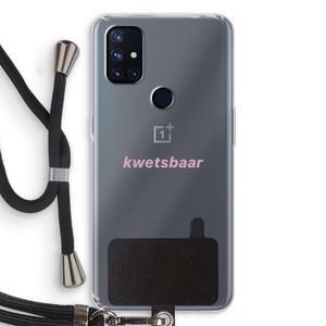 kwetsbaar: OnePlus Nord N10 5G Transparant Hoesje met koord