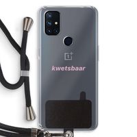 kwetsbaar: OnePlus Nord N10 5G Transparant Hoesje met koord