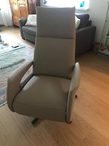 Leren relaxfauteuils met desgin armleuning - bruin leer - Echt leer, Modern, ontdek de vele Leersoorten en Kleuren bij ShopX