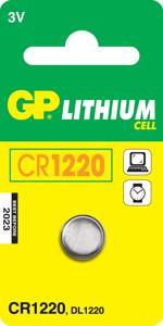 GP Batteries Lithium CR1220 - 1 knoopcel batterij