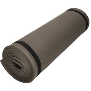 Grijze yogamat/sportmat 180 x 50 cm