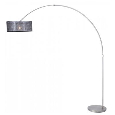 Steinhauer BooglampStresa RVS met zwart sizoflor kap - 9681ST