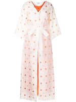 Baruni veste façon kimono à motif de pois - Blanc Baruni veste façon kimono à motif de pois - Blanc
