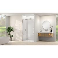 Van Rijn Products ST09 Schuifdeur vast deel - 117.5x200cm - helder glas - soft-close - incl. RVS Geborsteld ST09300120HEBN