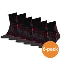HEAD Sokken Hiking Quarter 6-pack Unisex Black/red-43/46