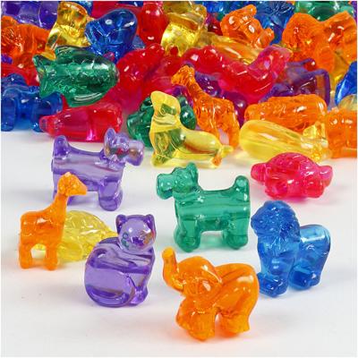 Creativ Company Figuurkralen, afm 25 mm, gatgrootte 4 mm, ca. 220 stuk, diverse kleuren, 700 ml/ 1 doosje