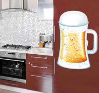 Sticker decoratie glas bier - thumbnail