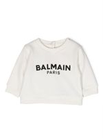 Balmain Kids pull en coton à logo imprimé - Blanc - thumbnail