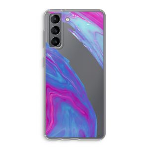 Zweverige regenboog: Samsung Galaxy S21 Transparant Hoesje
