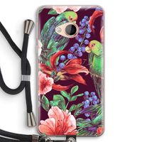 Papegaaien: HTC U Play Transparant Hoesje met koord