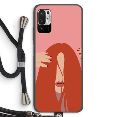 Woke up like this: Xiaomi Redmi Note 10 5G Transparant Hoesje met koord