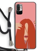 Woke up like this: Xiaomi Redmi Note 10 5G Transparant Hoesje met koord