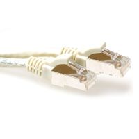 ACT FB7451 LSZH SFTP CAT6A Patchkabel Snagless | RJ45 connectoren | Ivoor | 1,5 meter