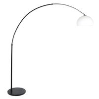 Steinhauer Vloerlamp Sparkled light 9831 zwart kap kunststof wit