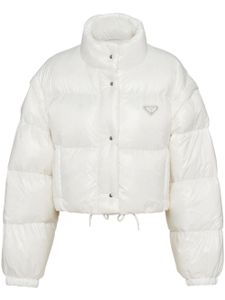 Prada doudoune Re-Nylon crop - Blanc