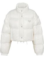 Prada doudoune Re-Nylon crop - Blanc