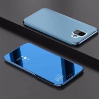 Galvaniseren spiegel horizontale Flip lederen draagtas voor Xiaomi Pocophone F1 met houder (hemelsblauw)