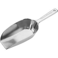 Keukenhulp voedsel doseer schep - aluminium - 113 ml - 18 x 7 cm - opstaande rand