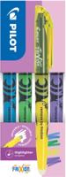 Pilot FriXion Light markeerstift, doos van 4 stuks: geel, violet, groen, blauw